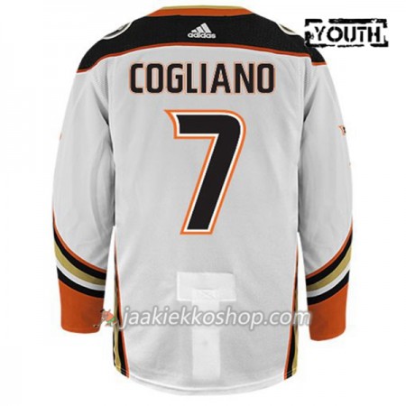 Lapsille NHL Anaheim Ducks Pelipaita ANDREW COGLIANO 7 Adidas Valkoinen Authentic